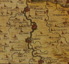 Erft bei Bergheim auf einer Karte von Christian S'Grooten 1557. | © gemeinfrei