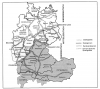 Gliederung des deutschen Sprachgebiets: Niederdeutsch - Mitteldeutsch - Oberdeutsch | aus: Vogel 2012, S. 11