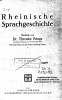 Titelseite der "Rheinischen Sprachgeschichte"