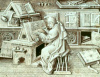 Schreiber in einem Scriptorium - dem typischen Schreibort des Mittelalters | © Miracle de Notre Dame, f. 19